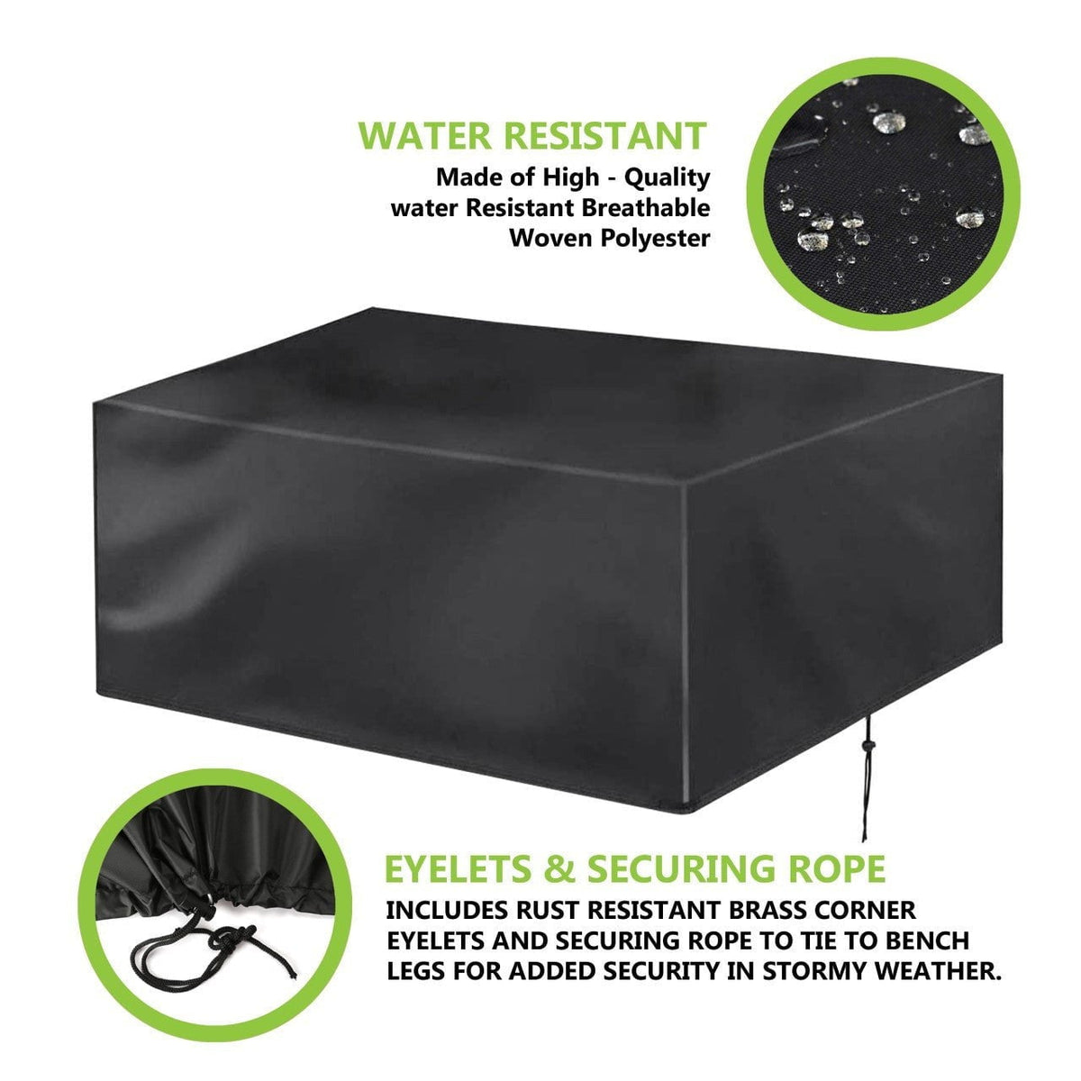 Garden Table Water Resistant Cover - 270cm x 180cm x 89cm
