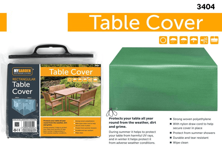 Garden Table Cover Rectangular 203cm 102cm 69cm 3404
