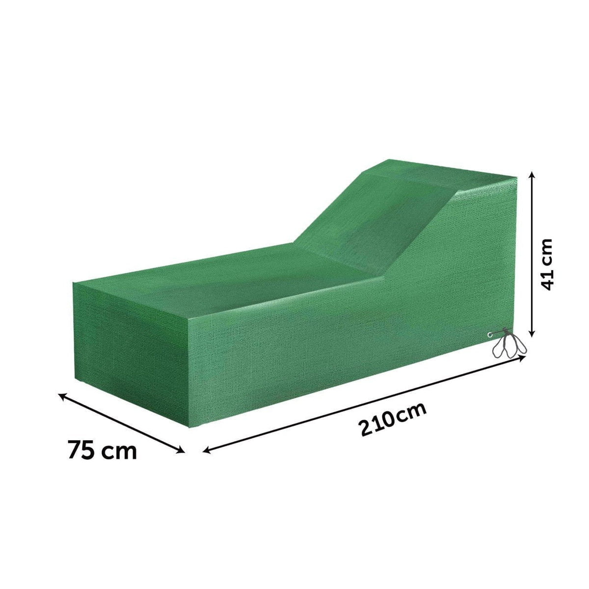 Garden Sunbed Water Resistant Cover - 210cm x 75cm x41cm