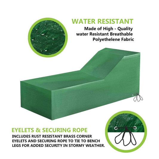 Garden Sunbed Water Resistant Cover - 210cm x 75cm x41cm