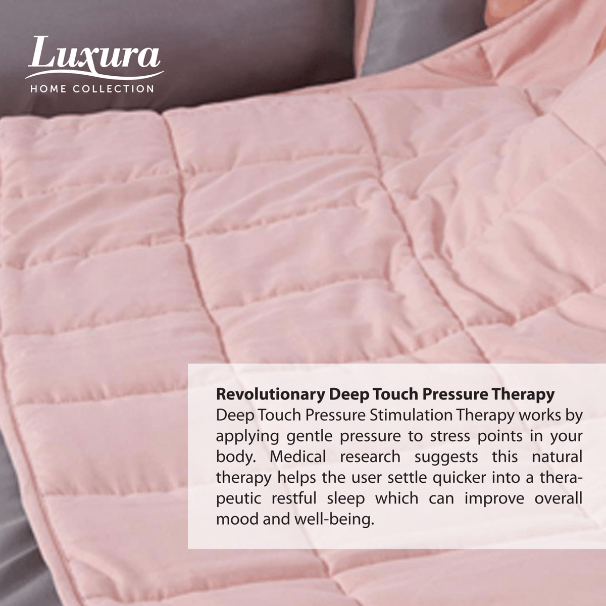Weighted Blanket 150 cm x 200 cm 8Kg Pink