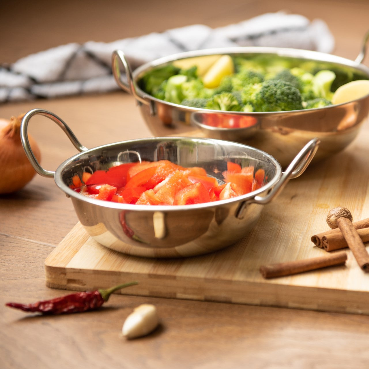 SQ Professional Galaxis Octan Aluminium Pot Karahi Set of 5 21-23-25-26-27-30cm 5885