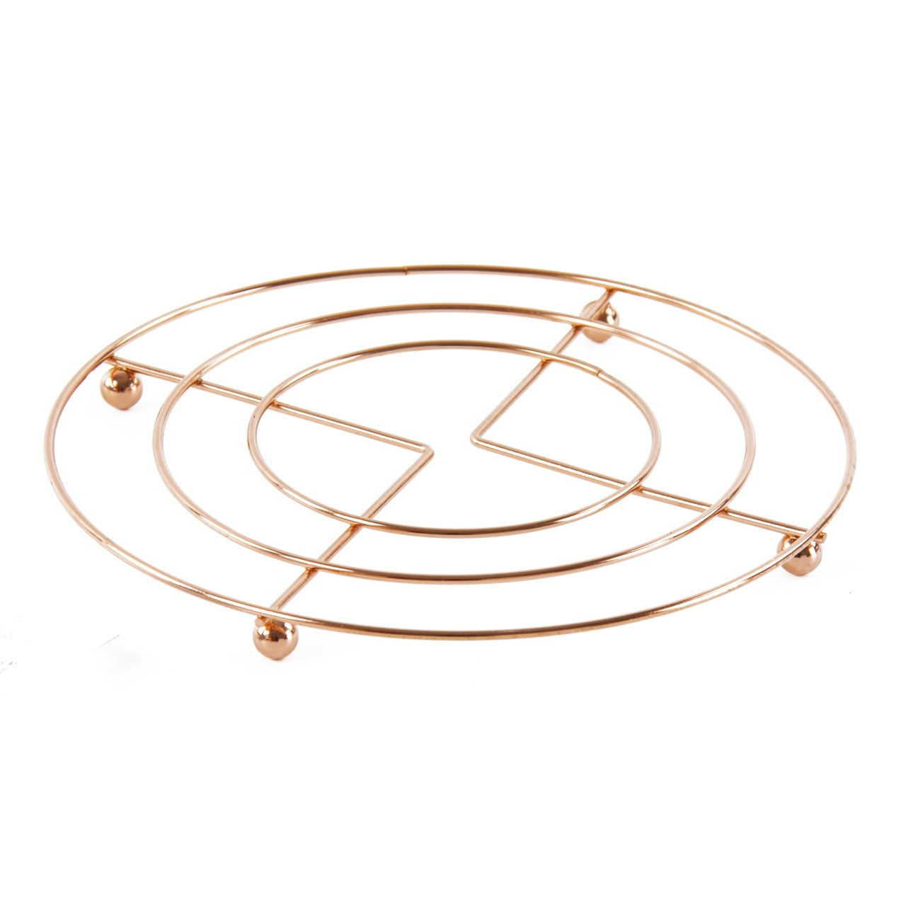 Durane Round Chrome Pan Coaster Trivet Copper Colour 18cm 8150