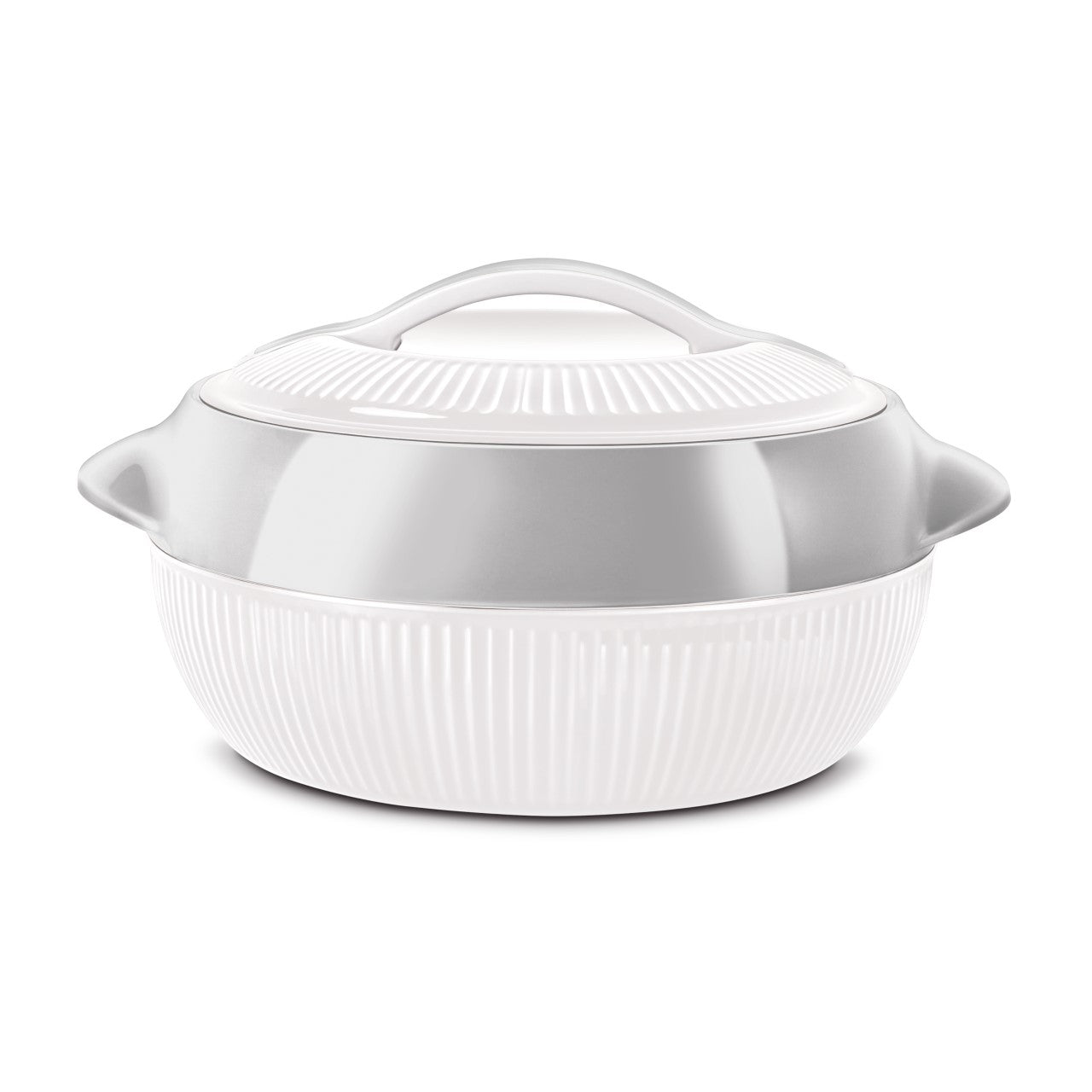 SQ Professional Fiesta Insulated Casserole Hot Pot Set of 3 White-Silver 8935