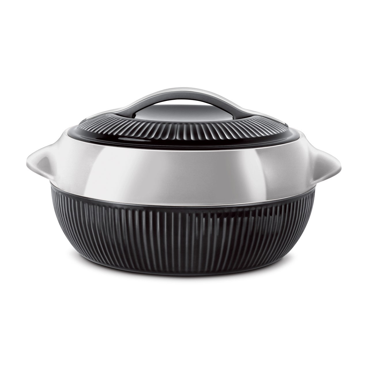 SQ Professional Fiesta Insulated Casserole Hot Pot Set of 3 Black-Silver 8936