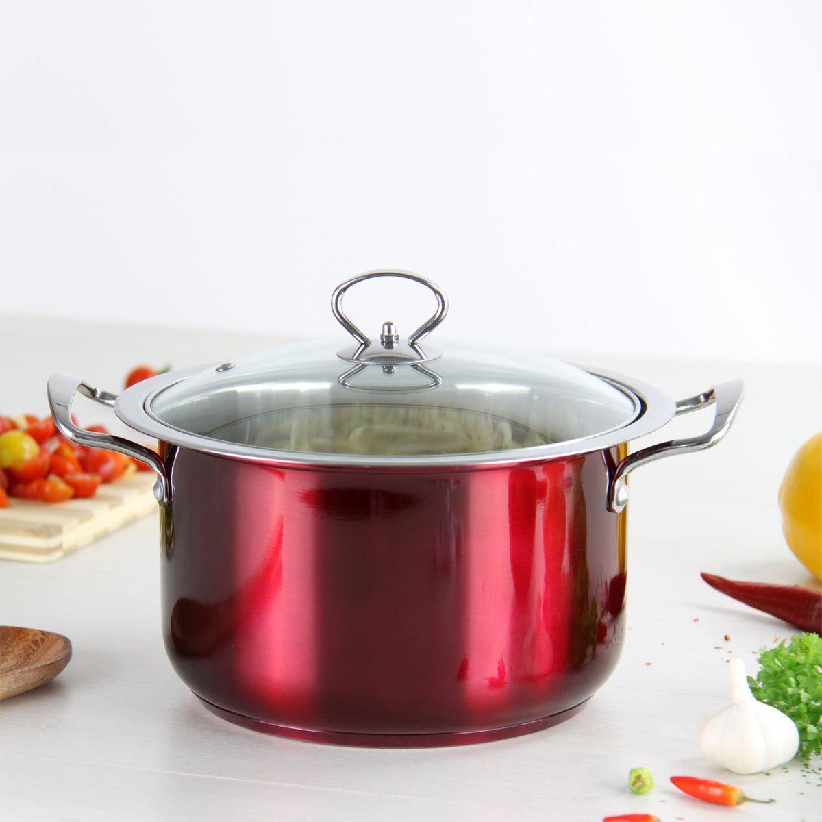 Sqprofessional Gems Stainless Steel Stockpot Set Of 4 Ruby 18 – 20 – 22 – 9577 (Big Parcel)