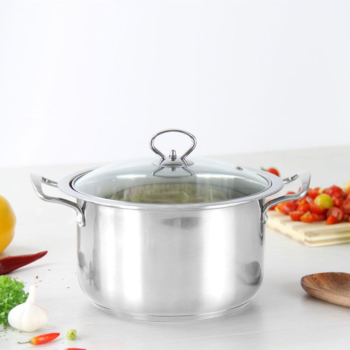 Sq Professional Gems Metallic Stockpot Set Of 3 Quartz 26 – 28