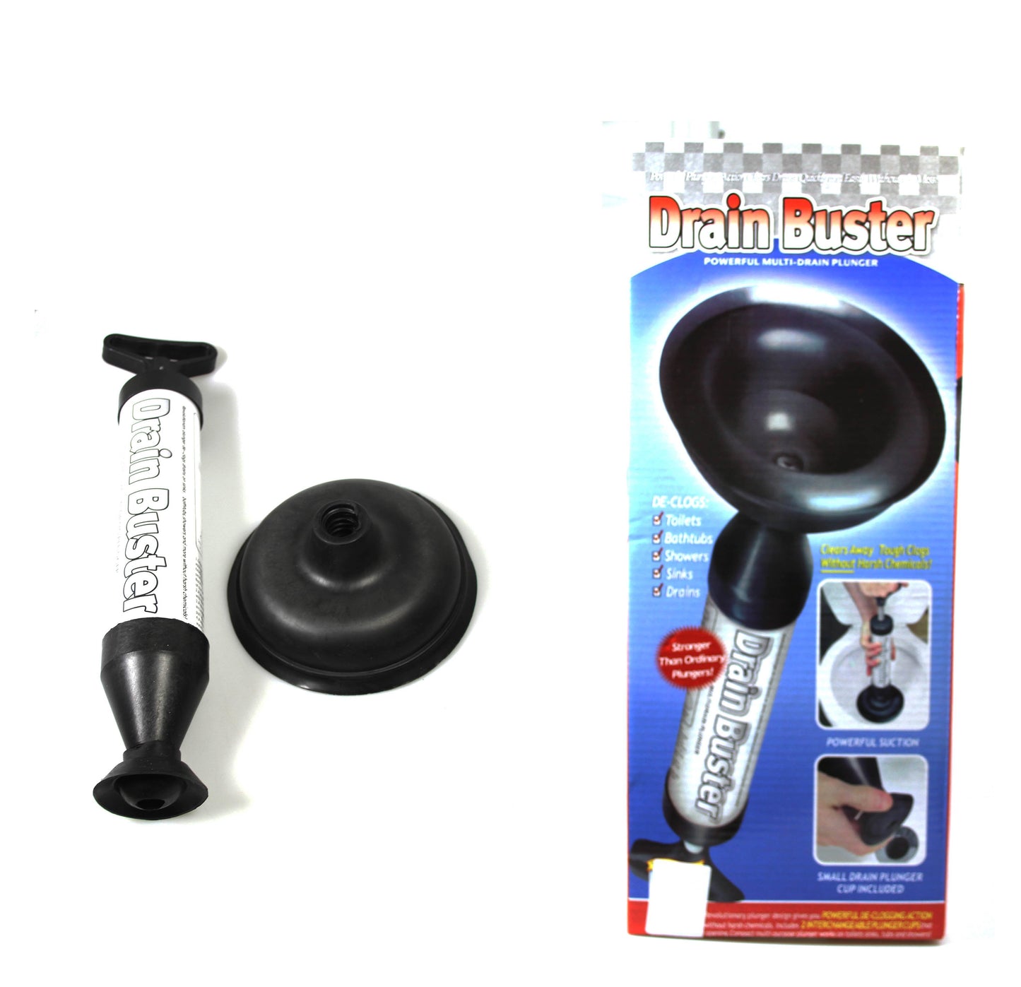Bathroom Kitchen Multipurpose Use Toilet Pump Drain Buster New And Strong 38cm 5272