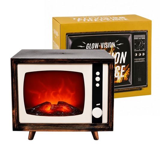 Retro TV  Fireplace Decorative Compact Television with LED Flames