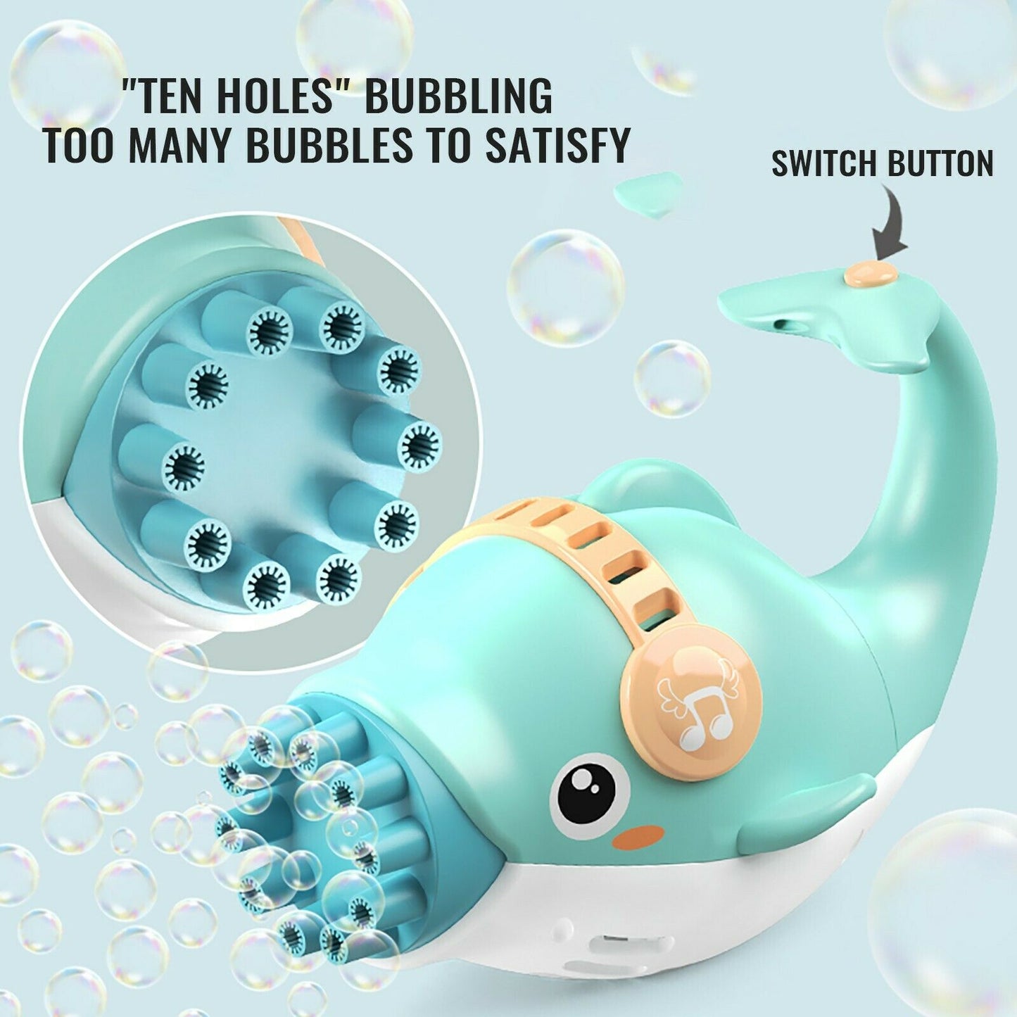 Bubble Dolphin Machine Maker Gun Blower Toy