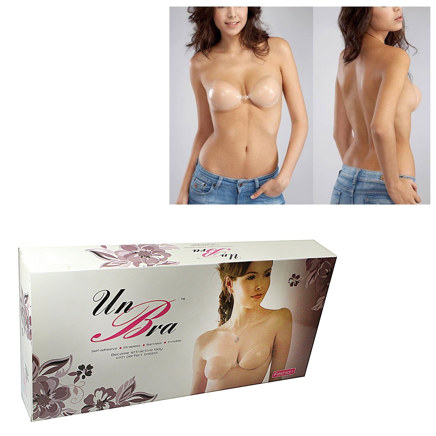 Un Bra Self Adhesive Strapless Backless Invisible Attractive Breasts 4039