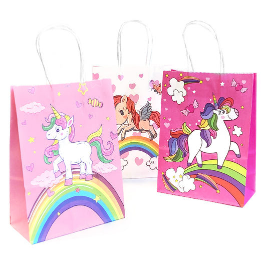 Unicorn Rainbow Party Bags x 3