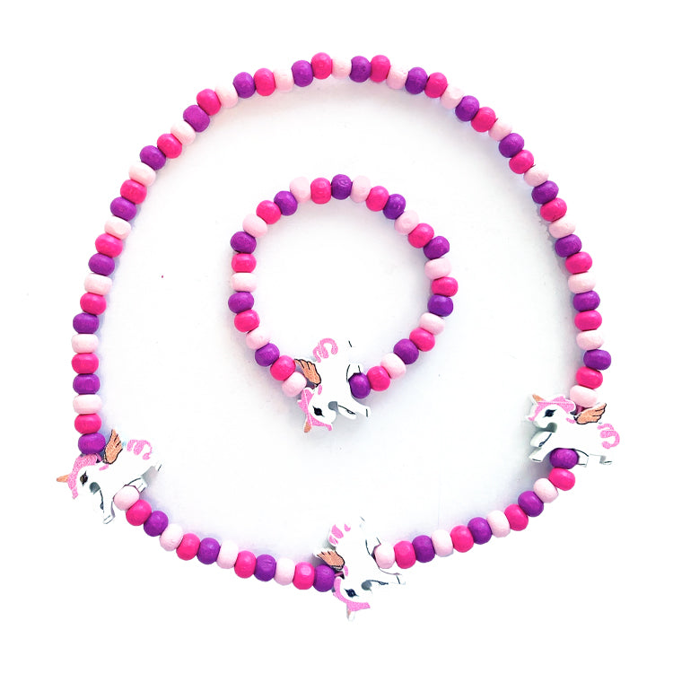 Unicorn Wooden Jewellery Sets x 12 ( BULK BUY )