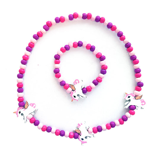 Unicorn Wooden Jewellery Sets x 12 ( BULK BUY )