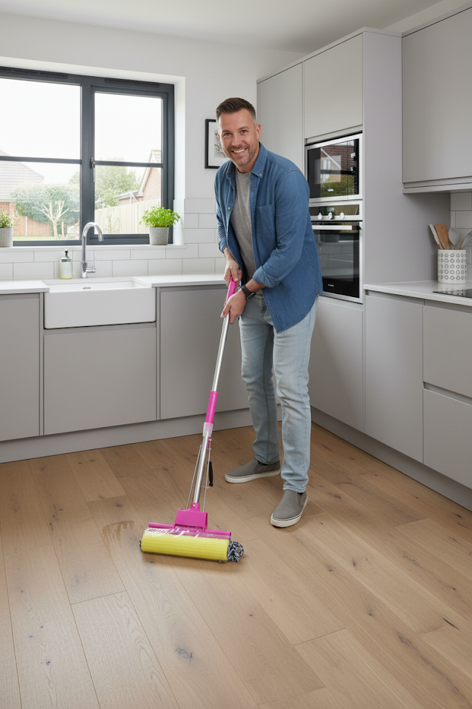 E x pandable Squeeze Yellow Cleaning Sponge Mop Assorted Colours