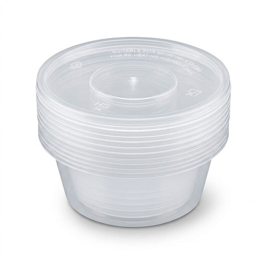 1000Ml Round Food Storage Containers With Lids, 4 – Piece Pack