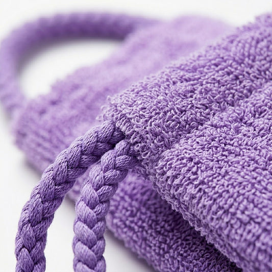 E x foliating Bath Shower Towel Strap With Dual Handles, Long Reach, Soft Cleaner, Assorted Colours, 38G