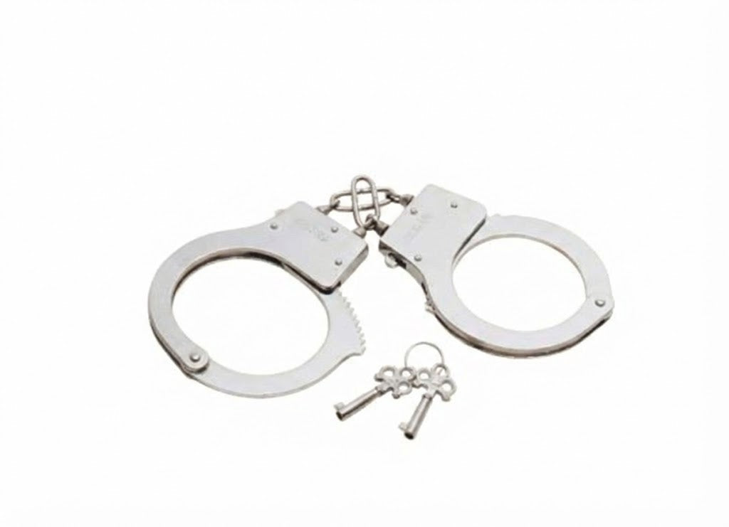 Sure Shot Childrens Metal Handcuffs Police Armed Robbery With Keys