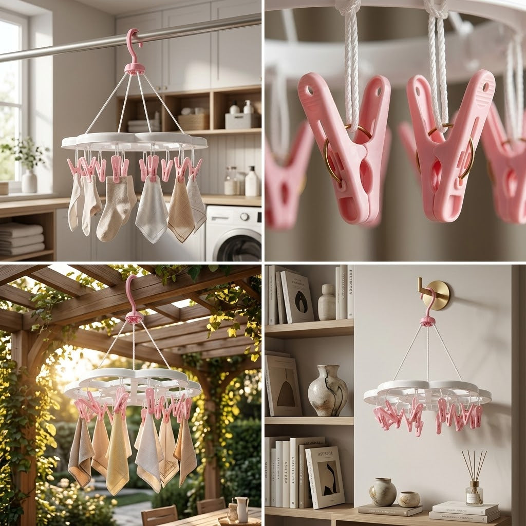 Clothes Peg Laundry Hanger 36Cm Assorted Colours