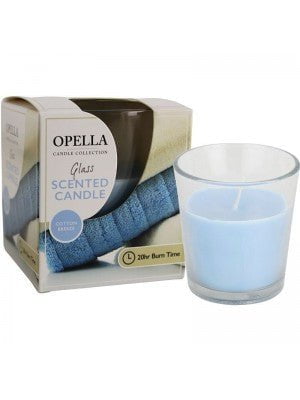 Opella Scented Candle In Glass Jar Cotton Breeze Fragrance 5 x 6.5 cm CDJARC