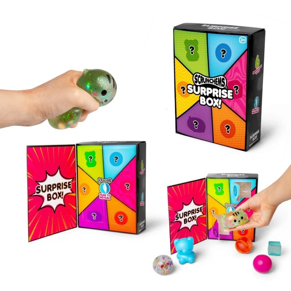 Scrunchems Squishy Surprise Box - 6 Pack of Squishy Fidget Sensory Toys Box Set