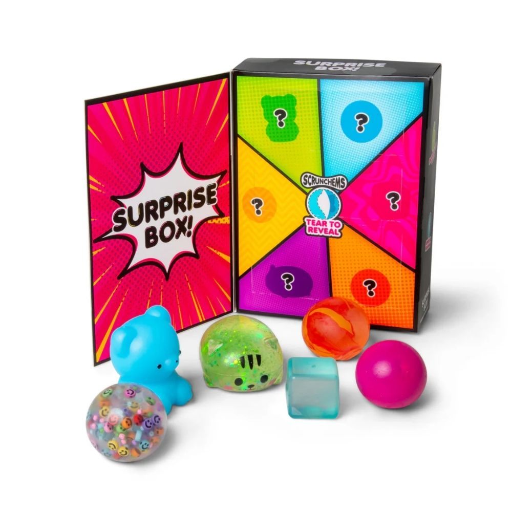 Scrunchems Squishy Surprise Box - 6 Pack of Squishy Fidget Sensory Toys Box Set