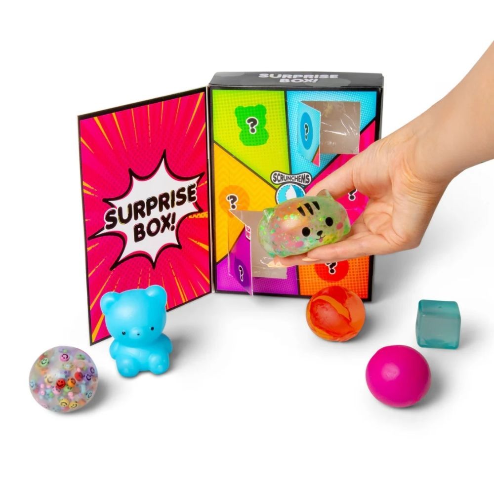 Scrunchems Squishy Surprise Box - 6 Pack of Squishy Fidget Sensory Toys Box Set