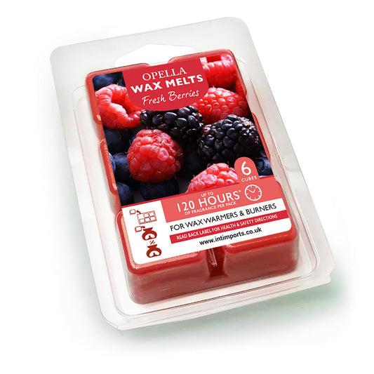 Opella Wax Melts 6 Cubes Scented Fresh Berries 7 x 10cm CDWXB