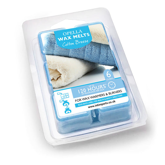 Opella Wax Melts 6 Cubes Scented Cotton Breeze 7 x 10cm CDWXC