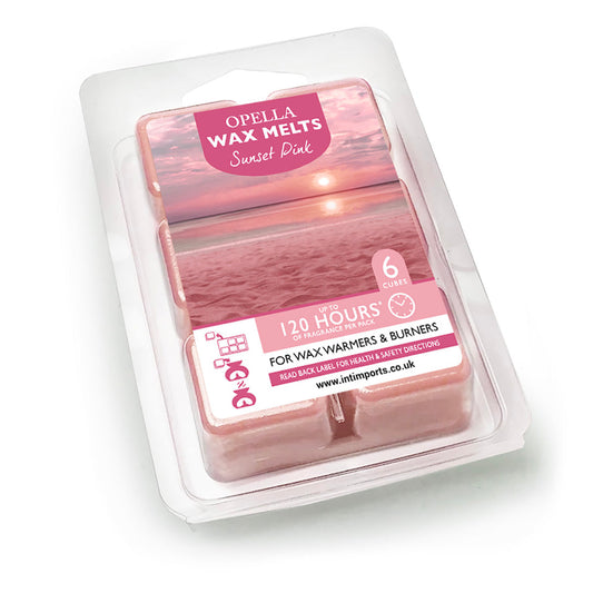 Opella Wax Melts 6 Cubes Scented Sunset Pink 7 x 10cm CDWXSP