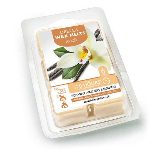 Opella Wax Melts 6 Cubes Scented Vanilla 7 x 10cm CDWXSV