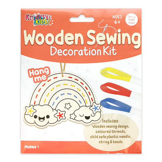 Super Rainbow Wooden Sewing Kit