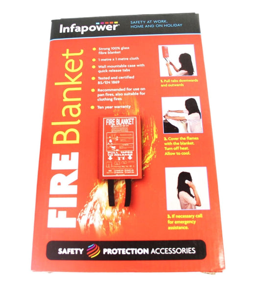Fire Blanket For Emergency's Tested And Certified Strong 100% Glass Fibre Blanket 825g 1x1m Cloth x012
