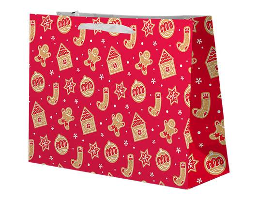 Gingerbread Man Large Deluxe Gift Bag