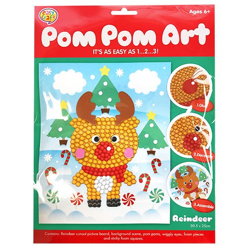 Reindeer Pom Pom Art Kit
