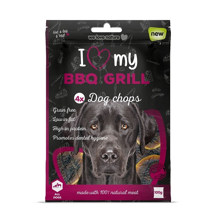 Pet Dog Treats BBQ Grill Chops 4 Pack 075394 (Parcel Rate)