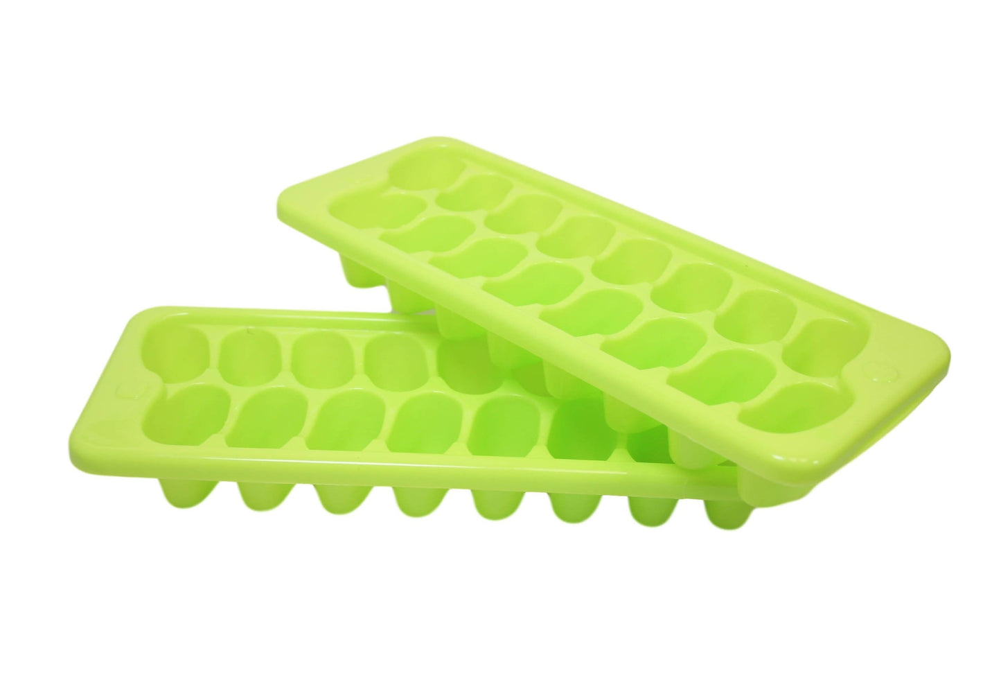 Plastic Ice Cube Tray 29 x 12 cm Pack of 2 Assorted Colours 9676 (Parcel Rate)