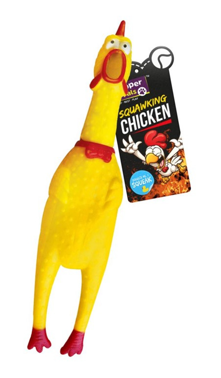 Pet Dog Toy Squeaky Chicken 25 cm 312456 (Parcel Rate)