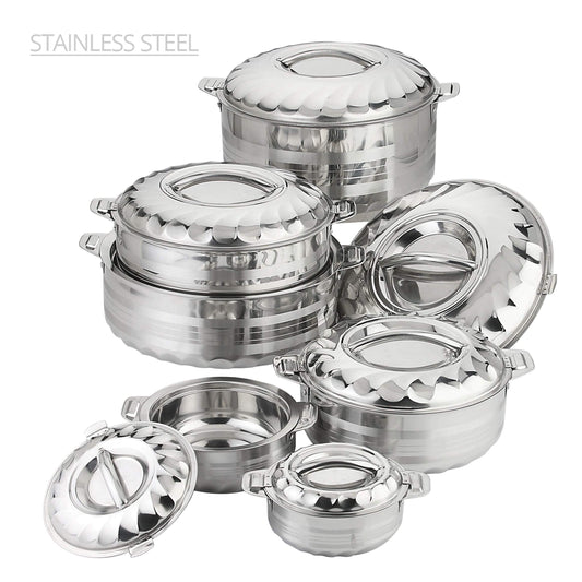 Stainless Steel Curry Rice HOT POT Jumbo Set Quality Kitchenware 6 Piece Pot Set 3477 (Big Parcel Rate)