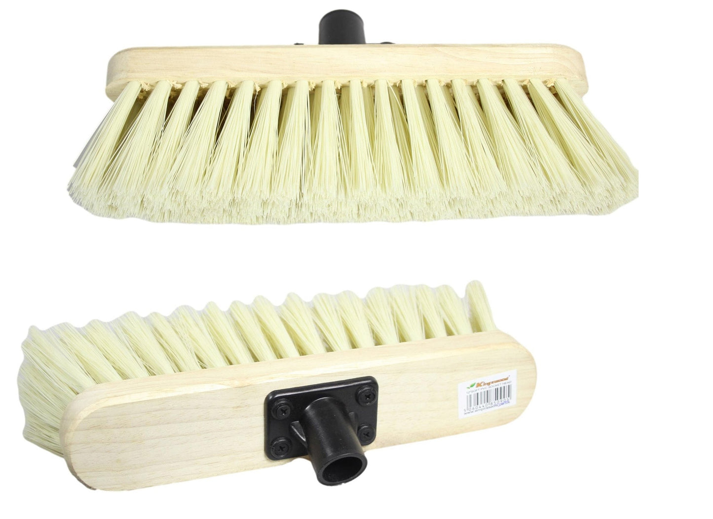 12 Inch Soft Cream PVC Bristle Brush Broom Head For Indoor Outdoor 50905/St1640  (Parcel Rate)