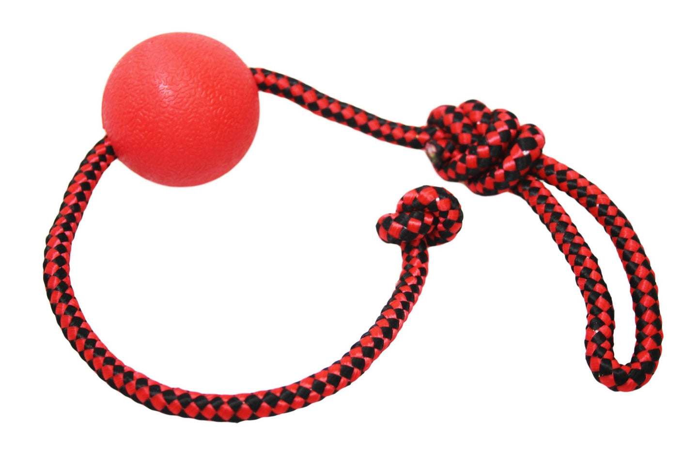 Pets Cats Dogs Fun Chewing Ball and Rope Indoor Outdoor Dog Toy 5cm Ball Rope 32cm 6299 (Parcel Rate)