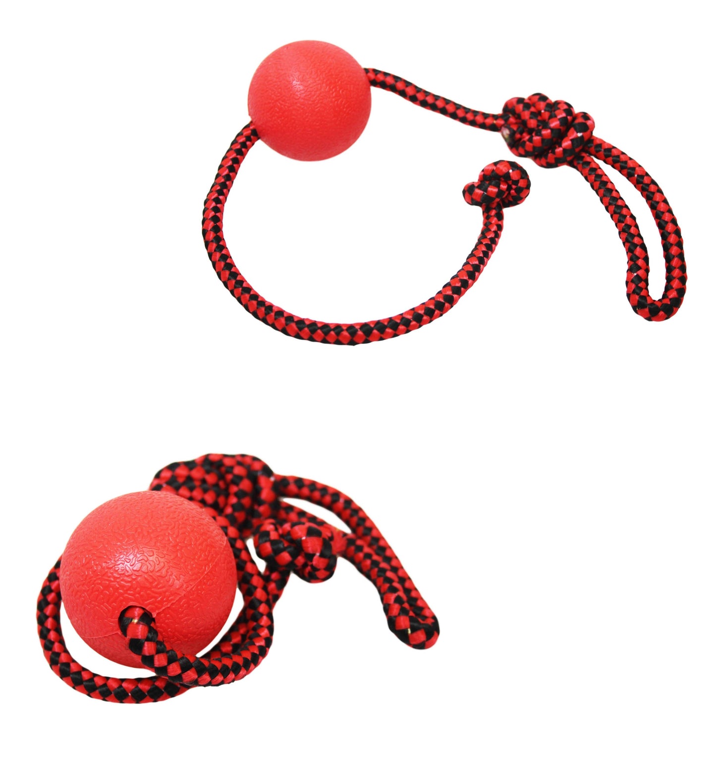 Pets Cats Dogs Fun Chewing Ball and Rope Indoor Outdoor Dog Toy 5cm Ball Rope 32cm 6299 (Parcel Rate)