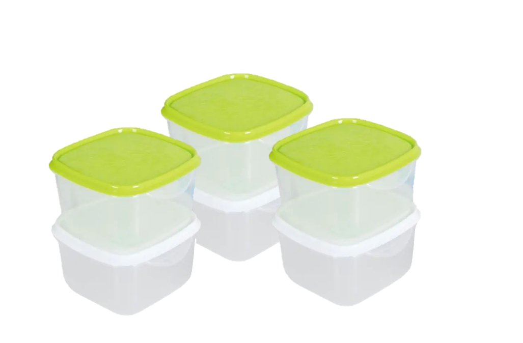 Mini Square Storage Containers 80 ml Pack of 6 6828 (Parcel Rate)