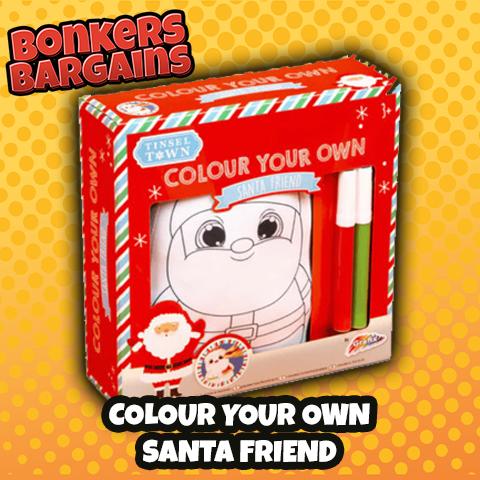 Colour Your Own Santa Friend