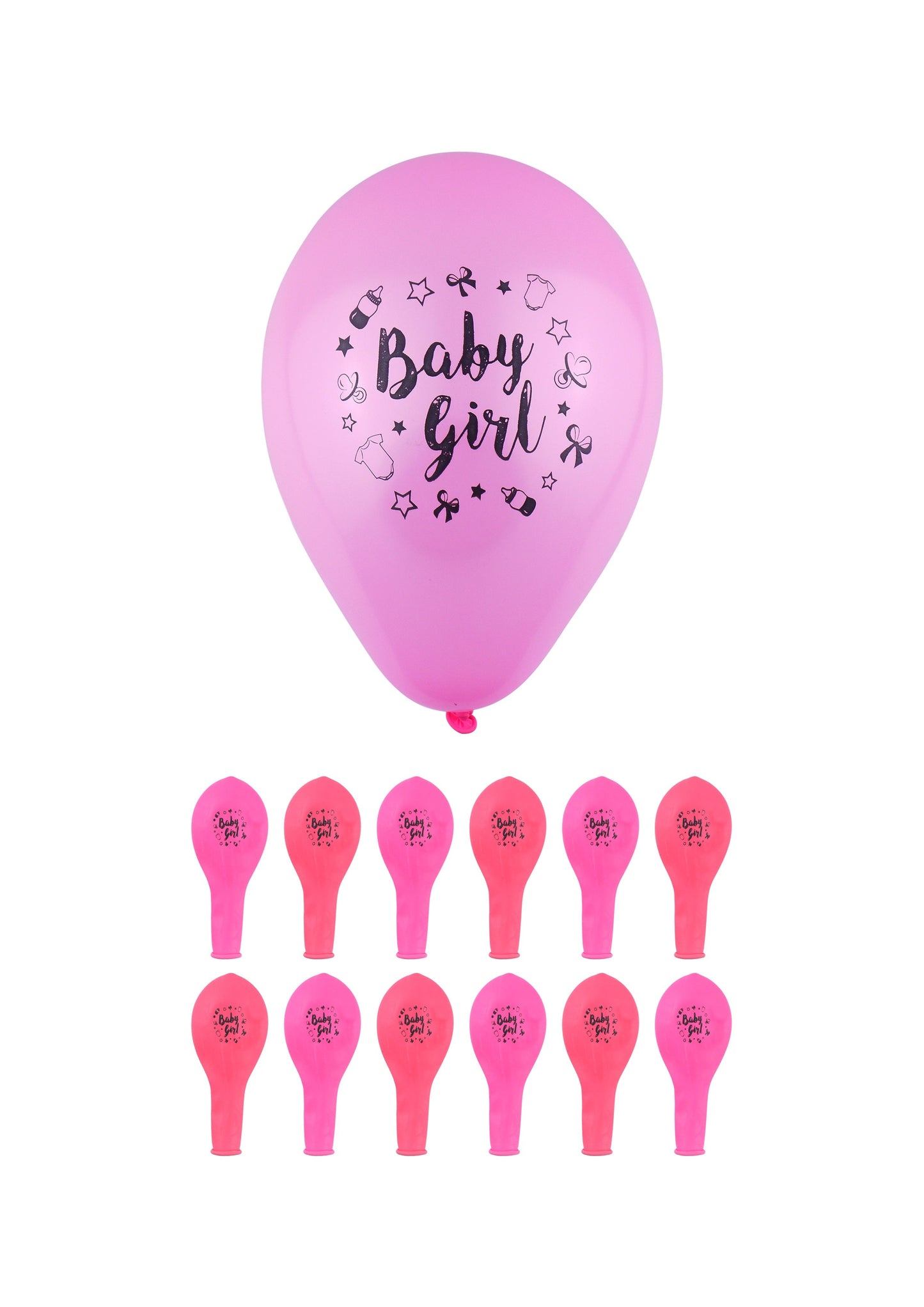 Baby Girl Party Birth Celebration Balloons Pink 23 cm X38746 (Large Letter Rate)