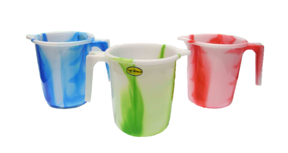 Plastic DC Measuring Jug Tie Dye 1500 ml Assorted Colours 786270 (Parcel Rate)