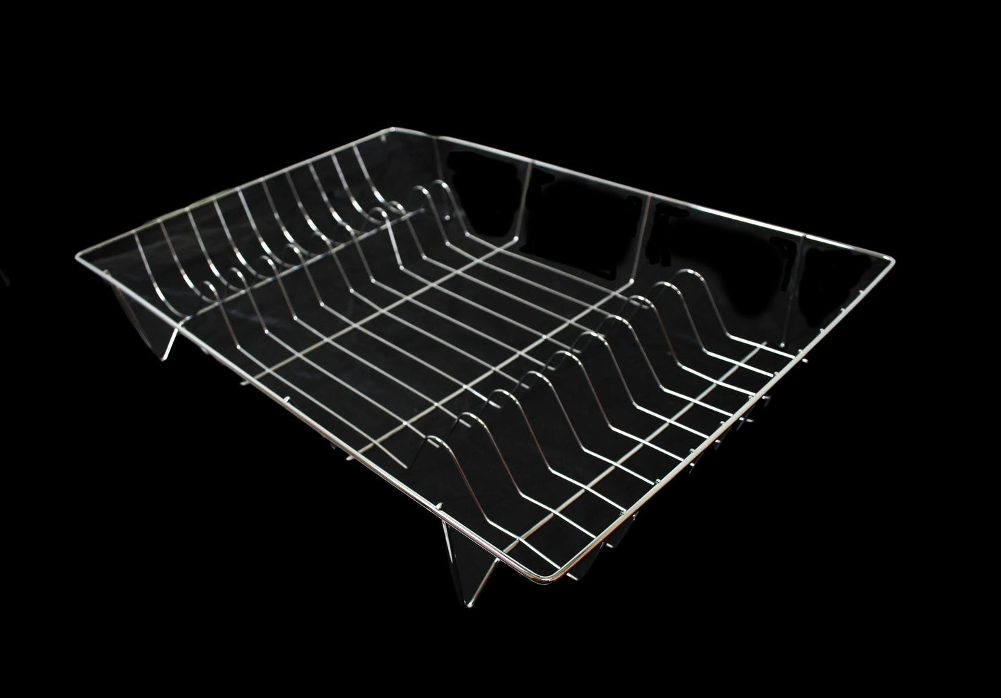 SQ Durane Metal Chrome Kitchen Dish Drainer 48 x 32 cm 9297 / 2036 (Parcel Rate)