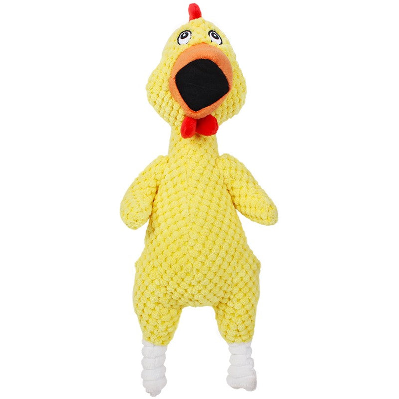 Dog Pet Soft Toy Chicken 33 cm Assorted Colours 6728 (Parcel Rate)