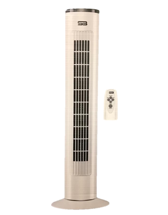 S3 29 Inch Tower Fan with Remote 16.3 x 14.5 x 74 cm 220 - 240V S31011 (Big Parcel Rate)