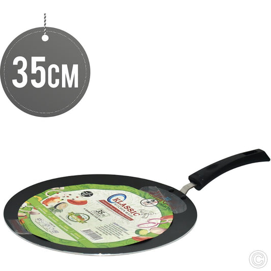 KLASSIC Non Stick Aluminium Tawa/Pan 35cm 3.5mm Kitchen Home STK100 (Parcel Rate)